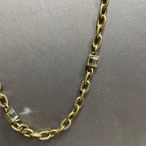 Lia Sophia Princess cut Faux Stones  36-40” Flapper Style Necklace